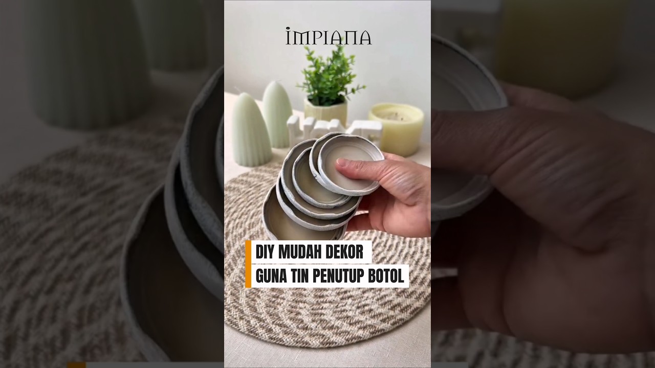 DIY Mudah Dekor Guna Tin Penutup Botol