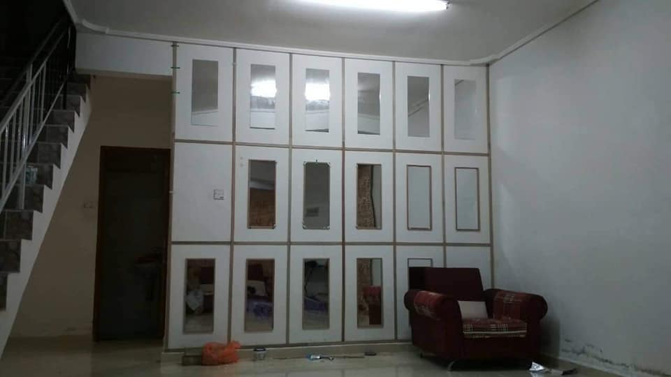 DIY &#8220;Feature Wall&#8221; Dari Cermin RM 2, Jimat Dan Mudah