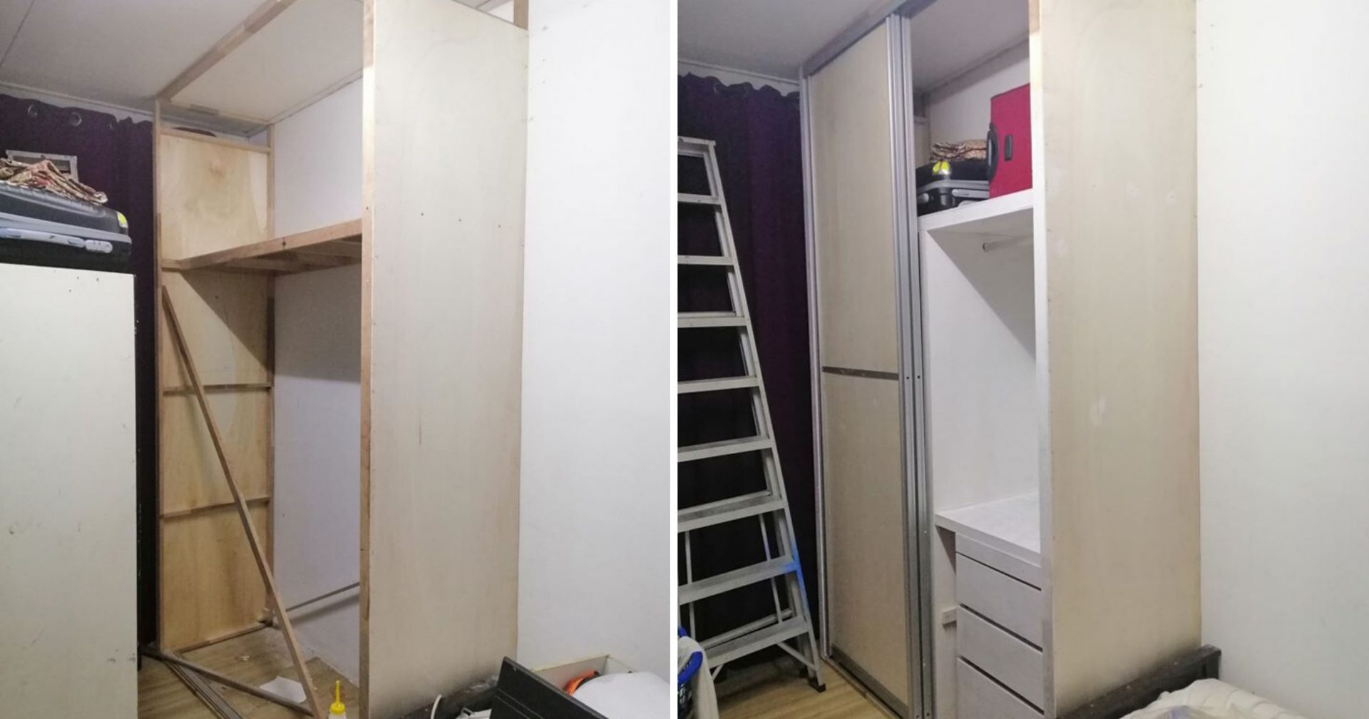 “Brother” Ni Tunjuk DIY Lengkap Buat Sendiri “Built-in Wardrobe”