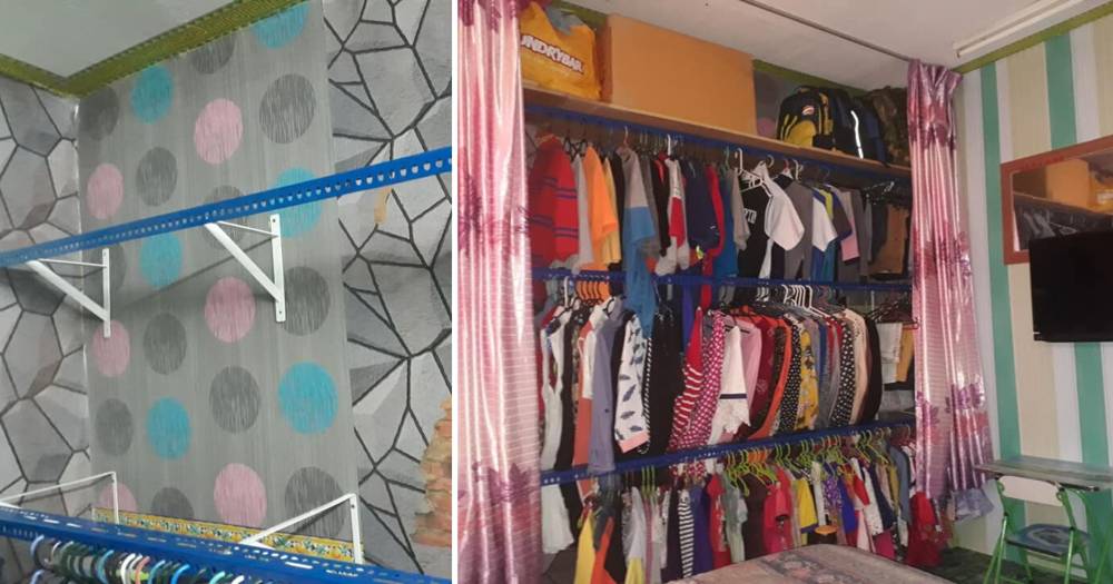 DIY &#8220;Walk-In Wardrobe&#8221; 3 Tingkat Penuh Dinding Macam Ni Dengan Modal RM 90 Sahaja