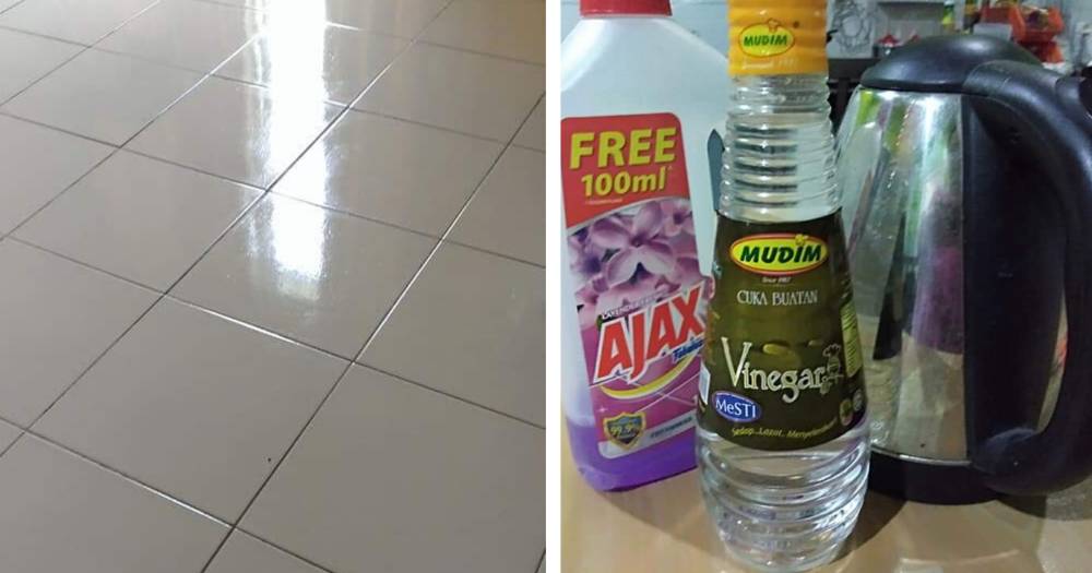 Bancuhan Cuka Dan Pencuci Untuk Lantai Wangi Dan Berkilat