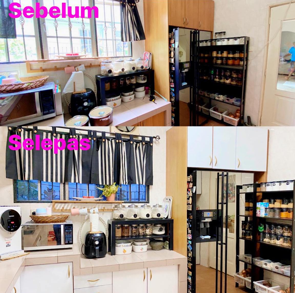 Makeover Pintu Kabinet Dapur Guna Cat Sembur RM 8 Je