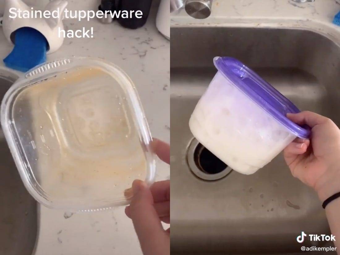 Trik Mudah Cuci Tupperware Berminyak Ni Viral di TikTok