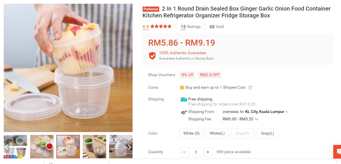 Item Shopee Bawah RM 10, Untuk Peti Sejuk Bersih Dan Kemas Tersusun