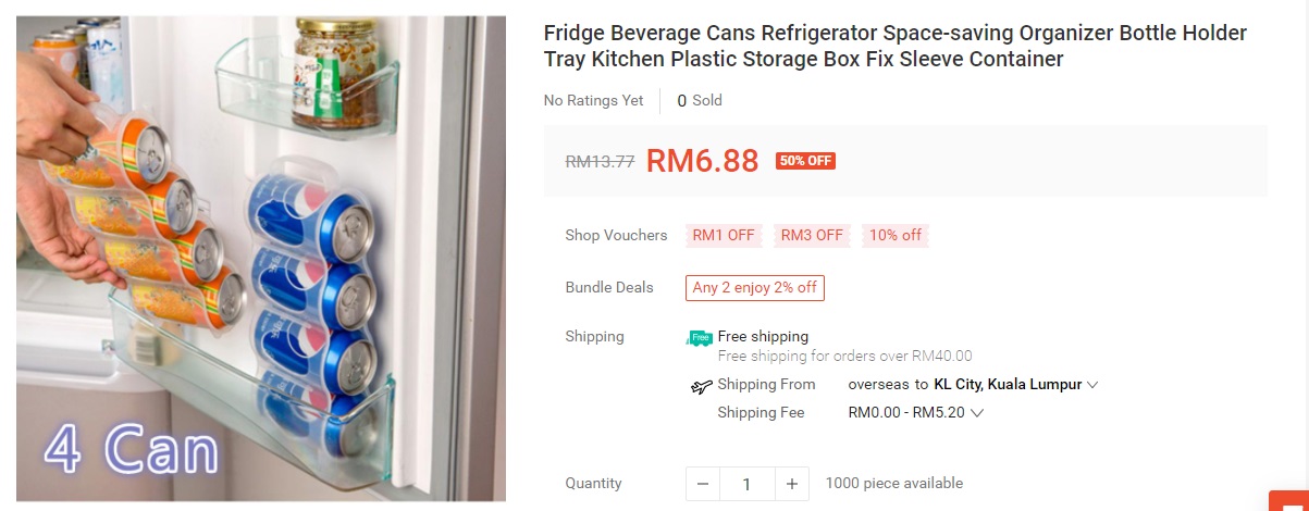 Item Shopee Bawah RM 10, Untuk Peti Sejuk Bersih Dan Kemas Tersusun