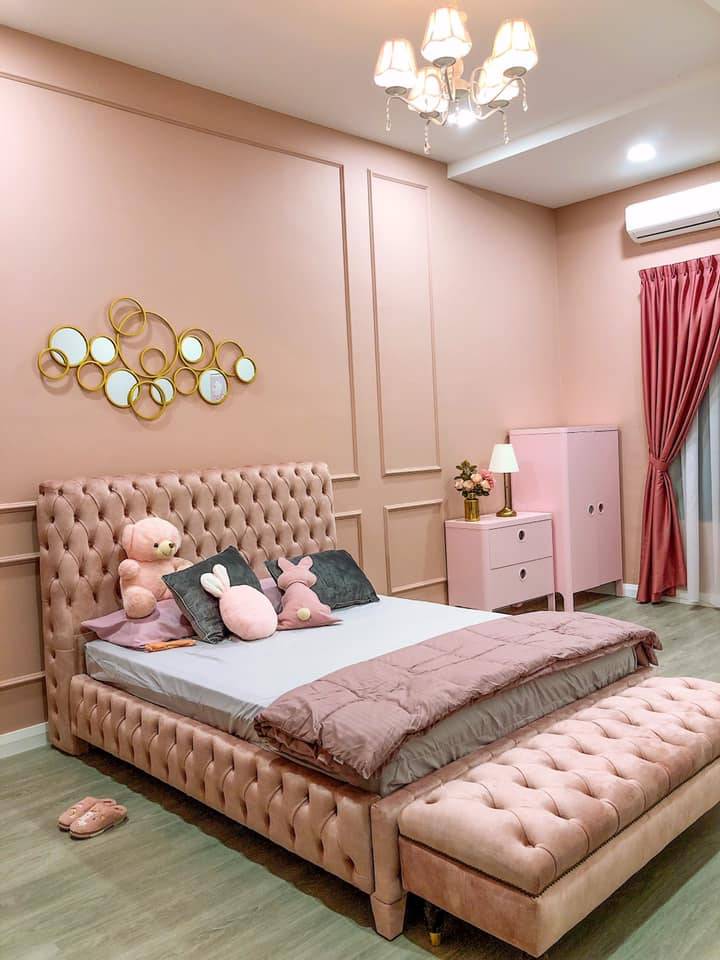 Bilik tidur Dusty Pink untuk anak perempuan, mak pun nak bilik macam ni