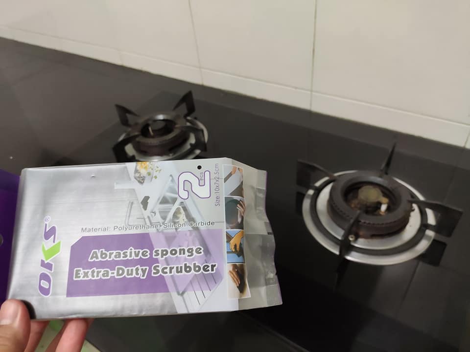 Guna Abrasive Sponge RM 2.10 Mujarab Untuk Sental Kuali Dan Kotoran Degil Di Dapur