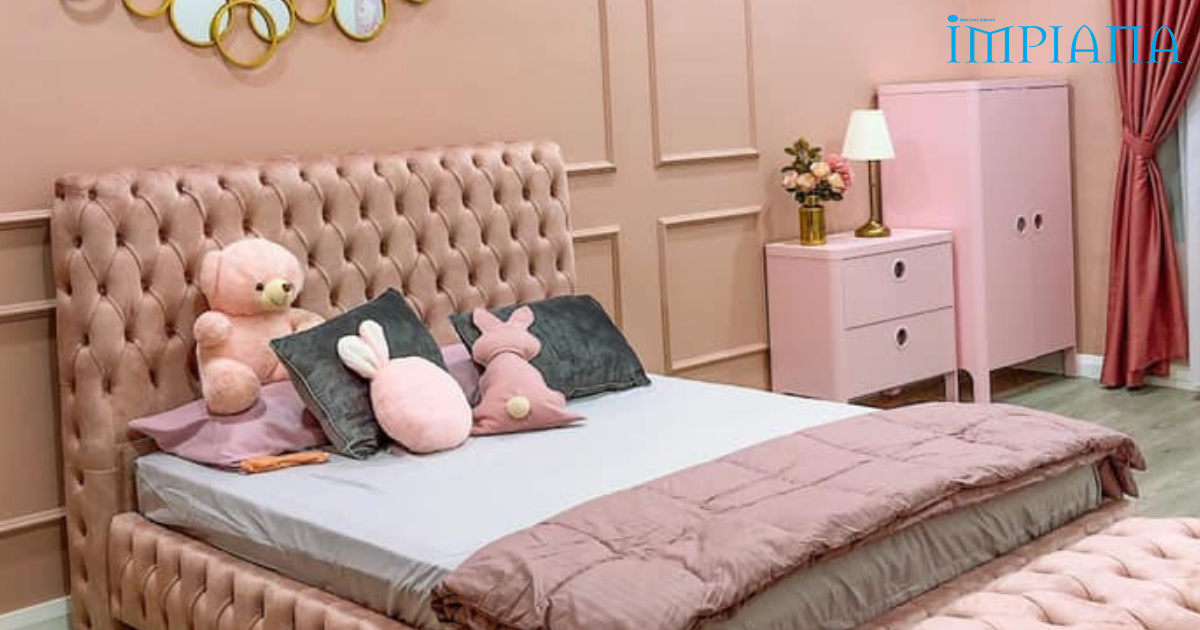 Bilik tidur Dusty Pink untuk anak perempuan, mak pun nak bilik macam ni