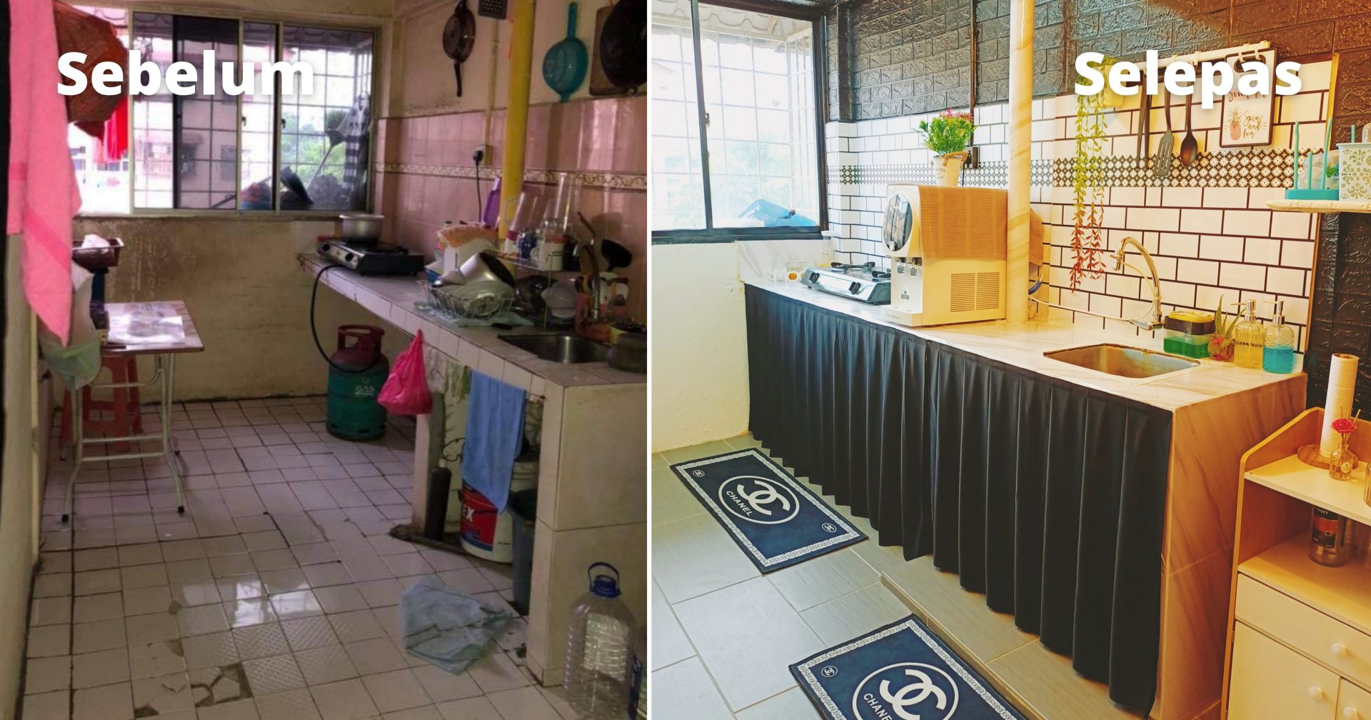 Transformasi Dapur Menggunakan Barang-Barang Bajet Dan Mampu Milik