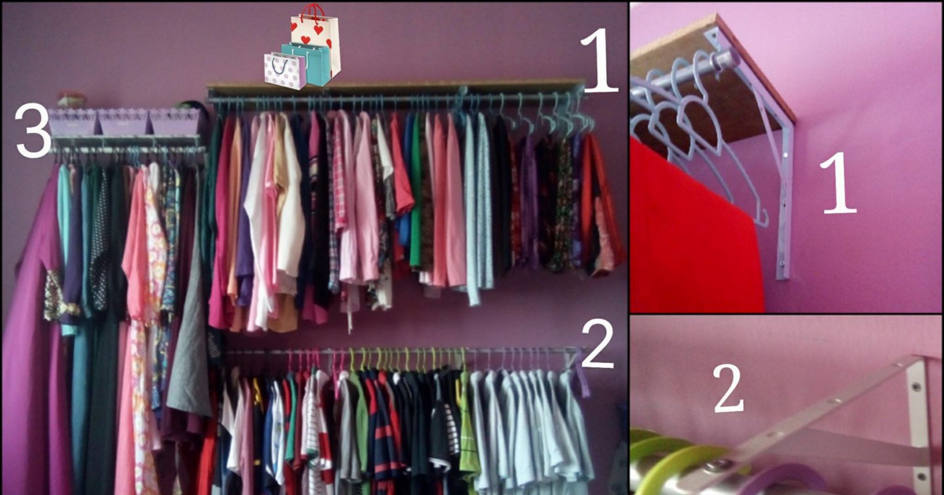 DIY &#8220;Open Wardrobe&#8221; Modal Tak Sampai RM 100 pun, Banyak Barang Boleh Letak