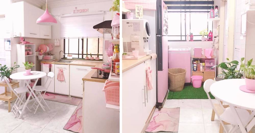 Tema &#8220;Soft Pink&#8221; Jadikan Dapur Rumah PPR Ni Nampak Cute Je