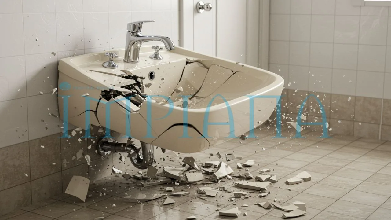 Sinki Bilik Air Pecah Secara Mengejut: Nyaris Cederakan Pengguna, Ramai Tak Tahu Ini Boleh Berlaku